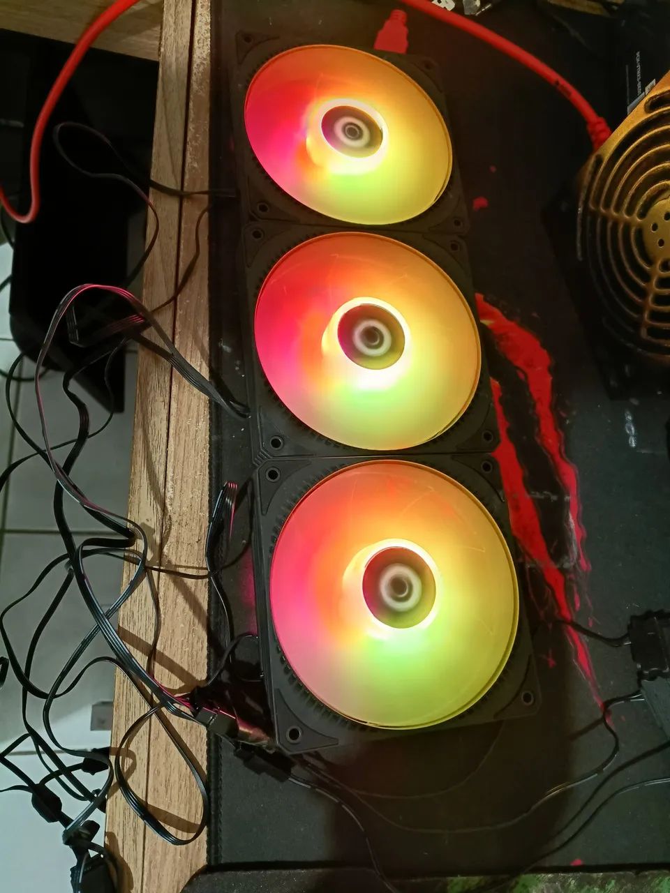 3 fans Argb 1200mm com controle