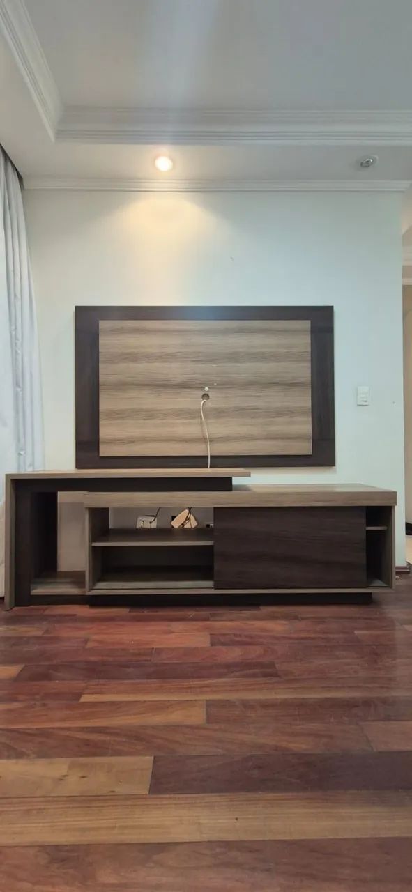 Rack e Painel de madeira para sala 