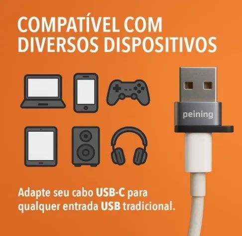 Adaptador USB x TipoC PEI-CT23 - Foto 2