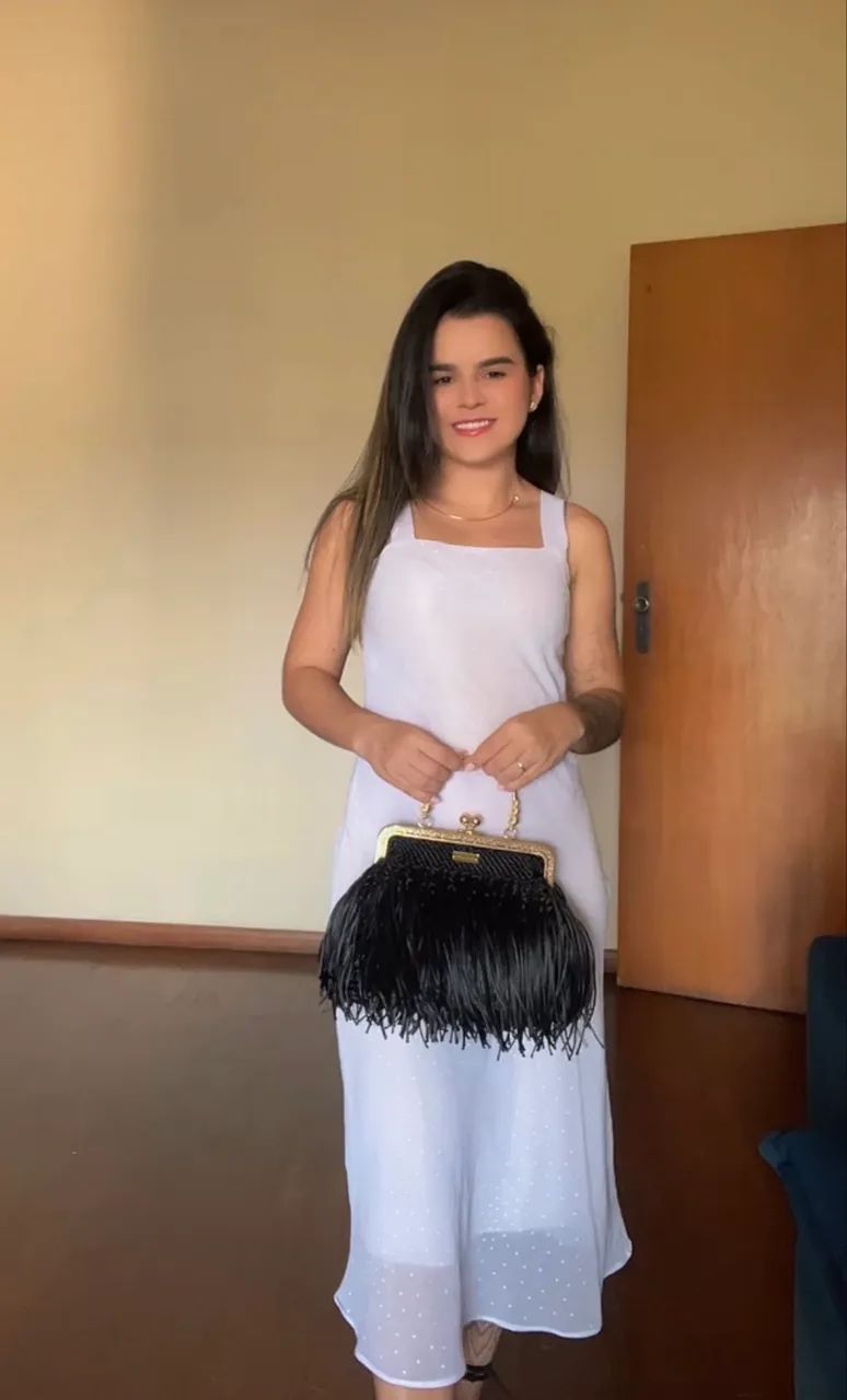 Bolsa em crochê Franjas 