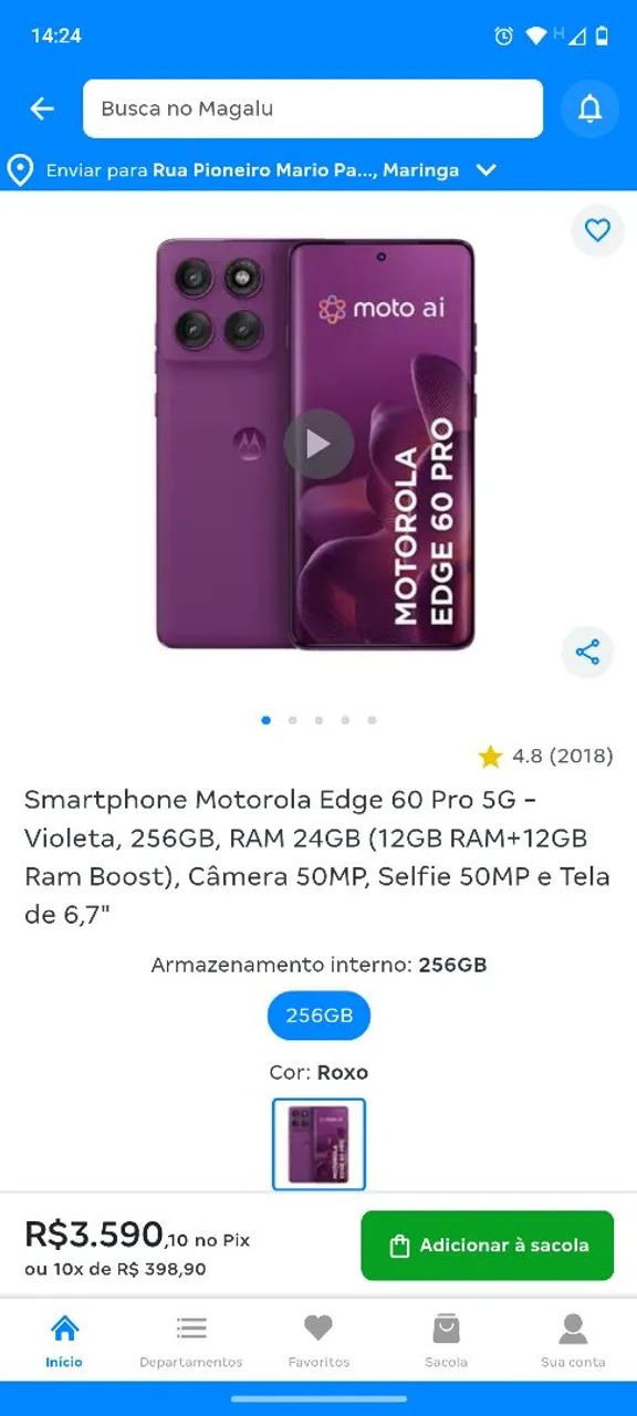 Vendo Celular Motorola Edge 60 Pro