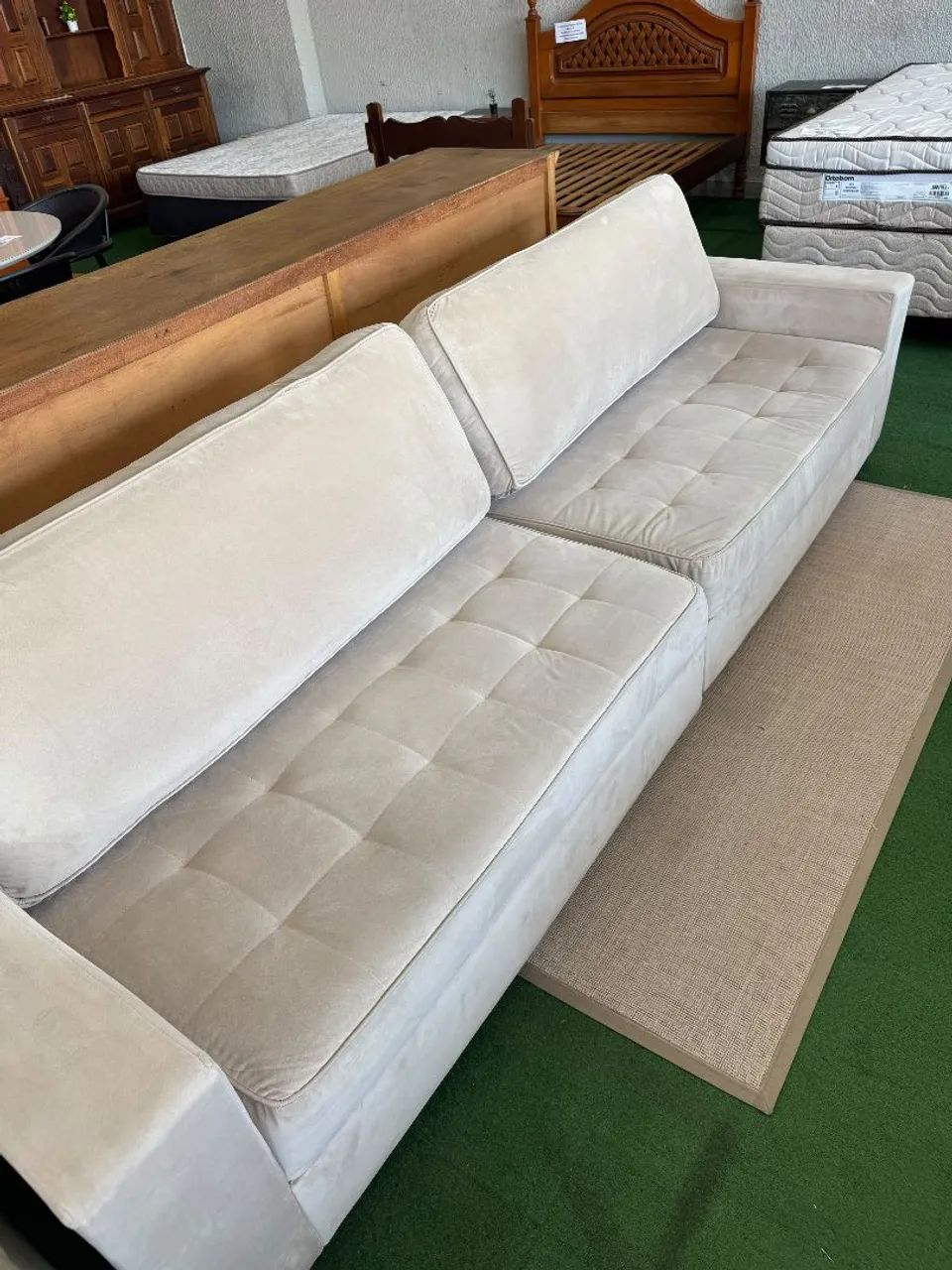 Sofá Living 4 lugares Suede - Foto 5