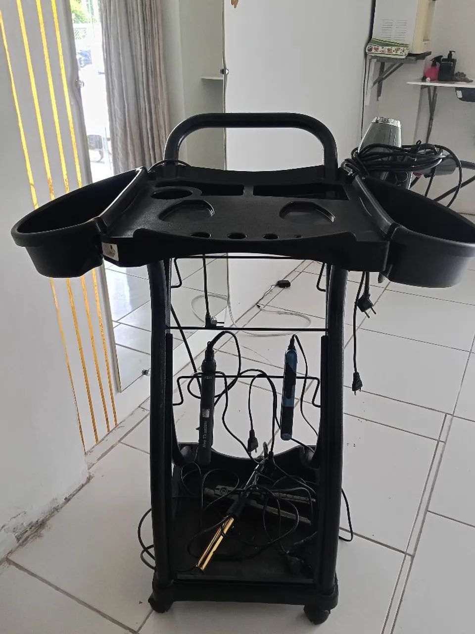 Carrinho auxiliar, cabeleireiro 