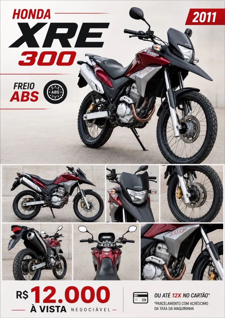 Honda XRE 309 ABS 2011-Bem Conservada  - Foto 4