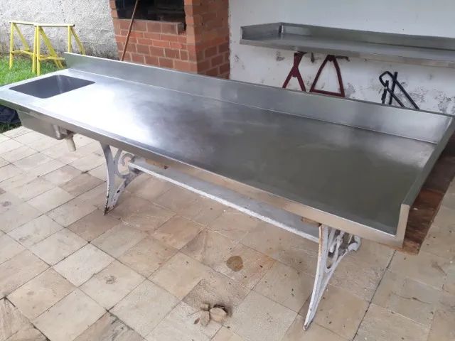 Pias de Inox Grandes - Ótimo Estado - Ideal para Cozinha Industrial - Foto 4