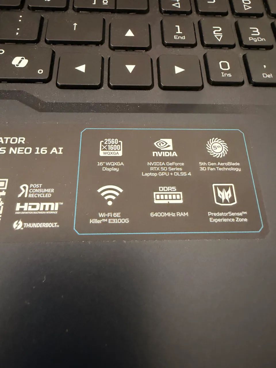 Notebook Acer Helios Neo 16 Ultra9 RTX5070 - Foto 4