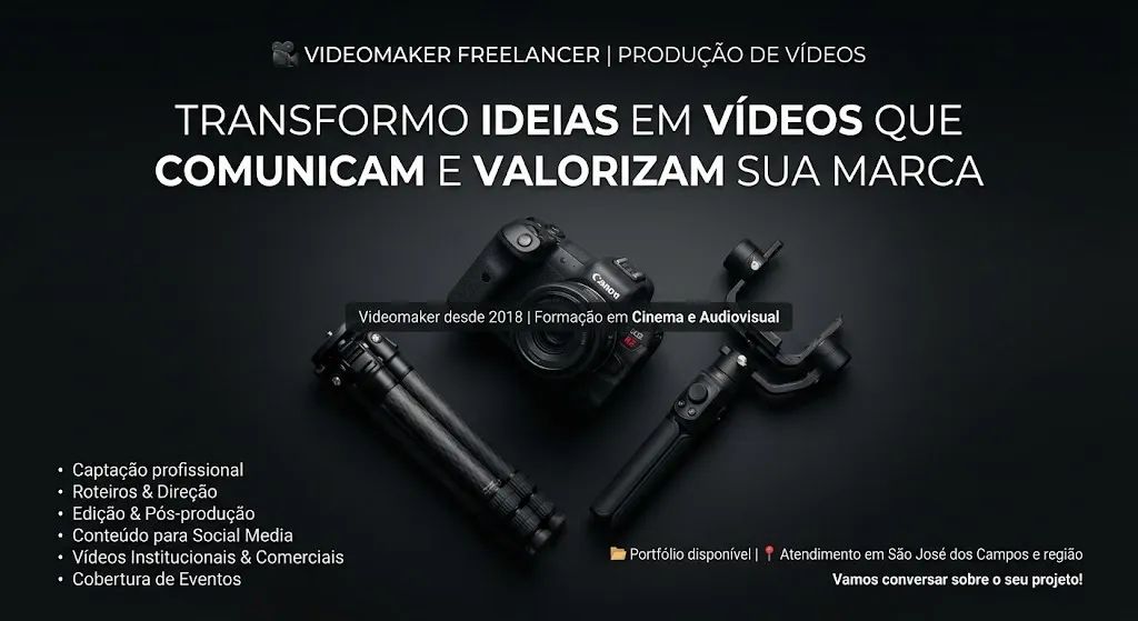 VIDEOMAKER FREELANCER - Captação e Edição de Vídeos 