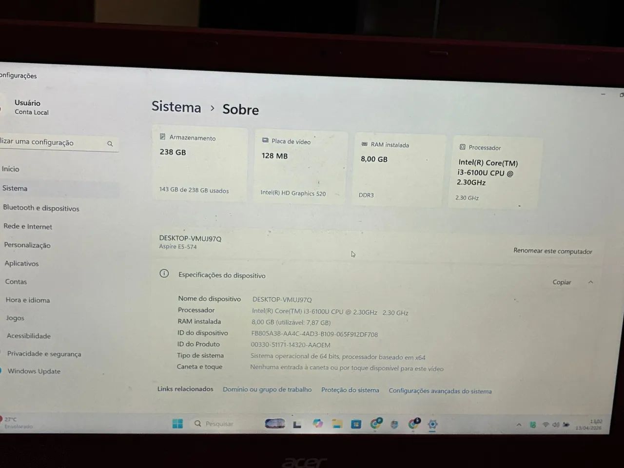 Notebook Acer  - Foto 4