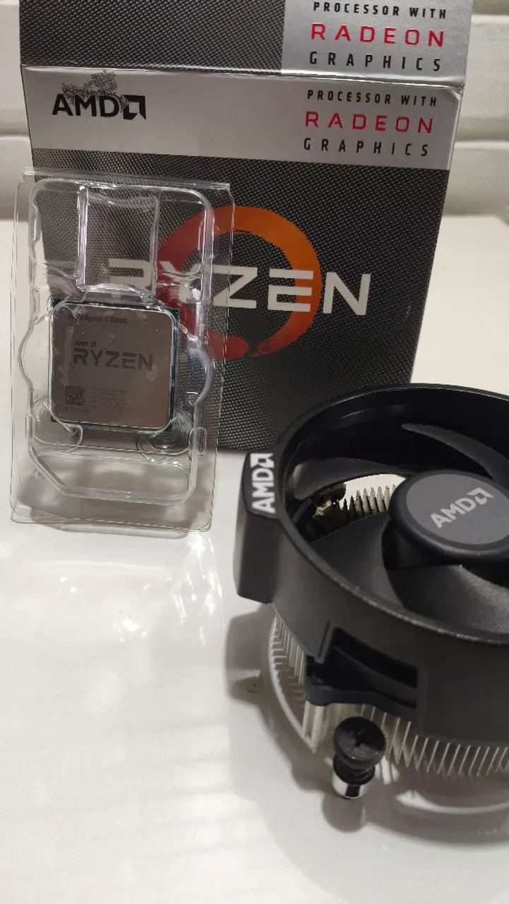 Processador cpu Ryzen 3200g com caixa e cooler