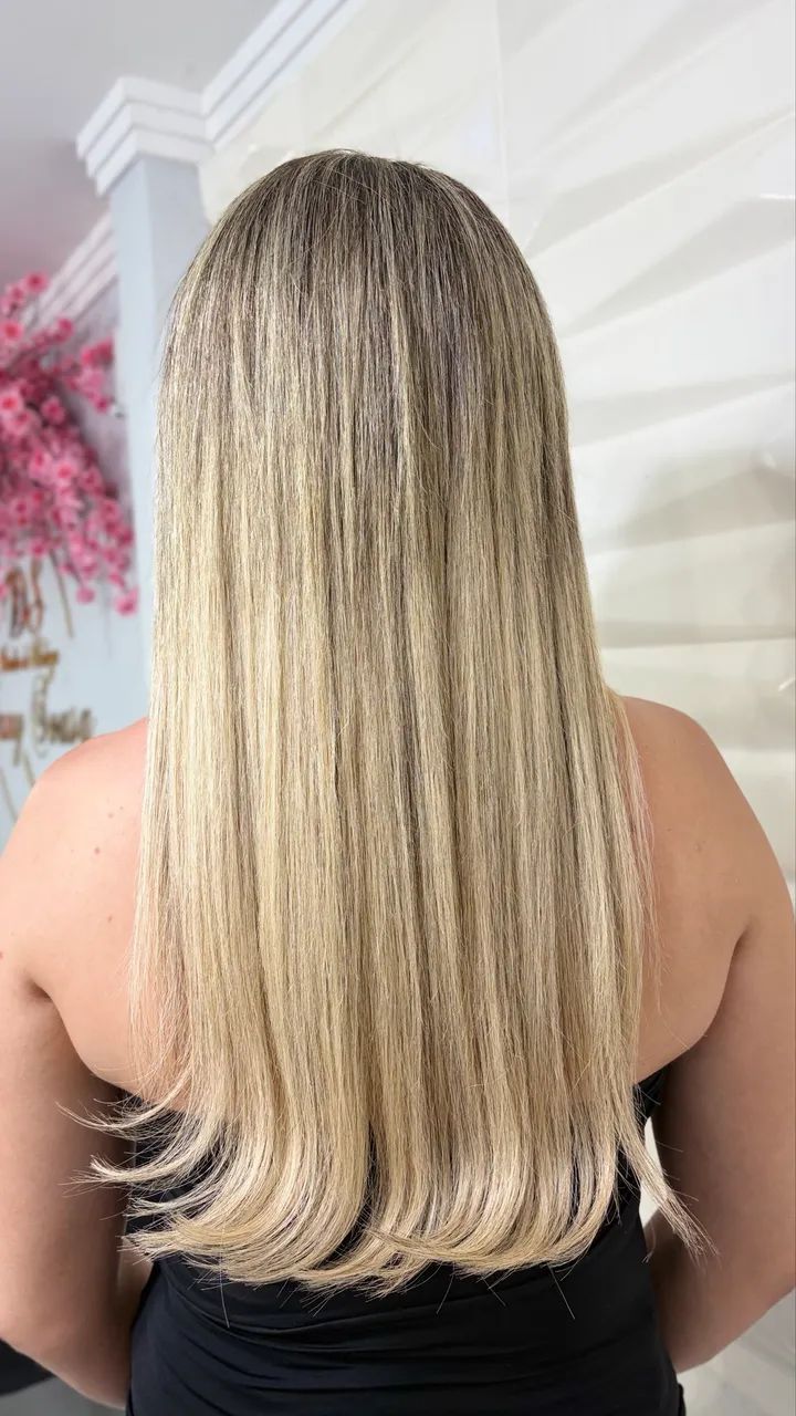 MEGA HAIR HUMANO LOIRO LISO