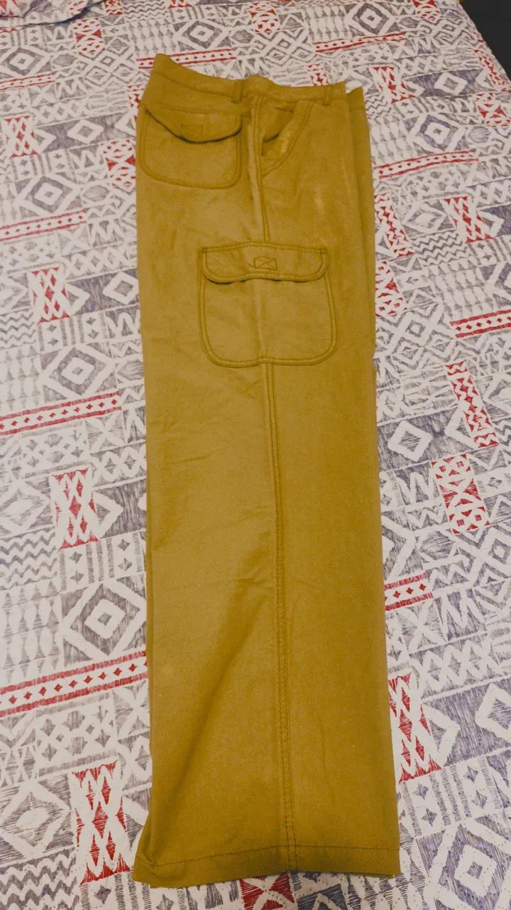 Calça de cargo verde oliva 44 - Foto 4
