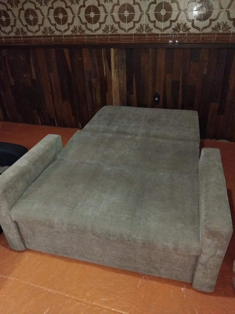 Sofá cama tecido suede em ótimo estado - Foto 2