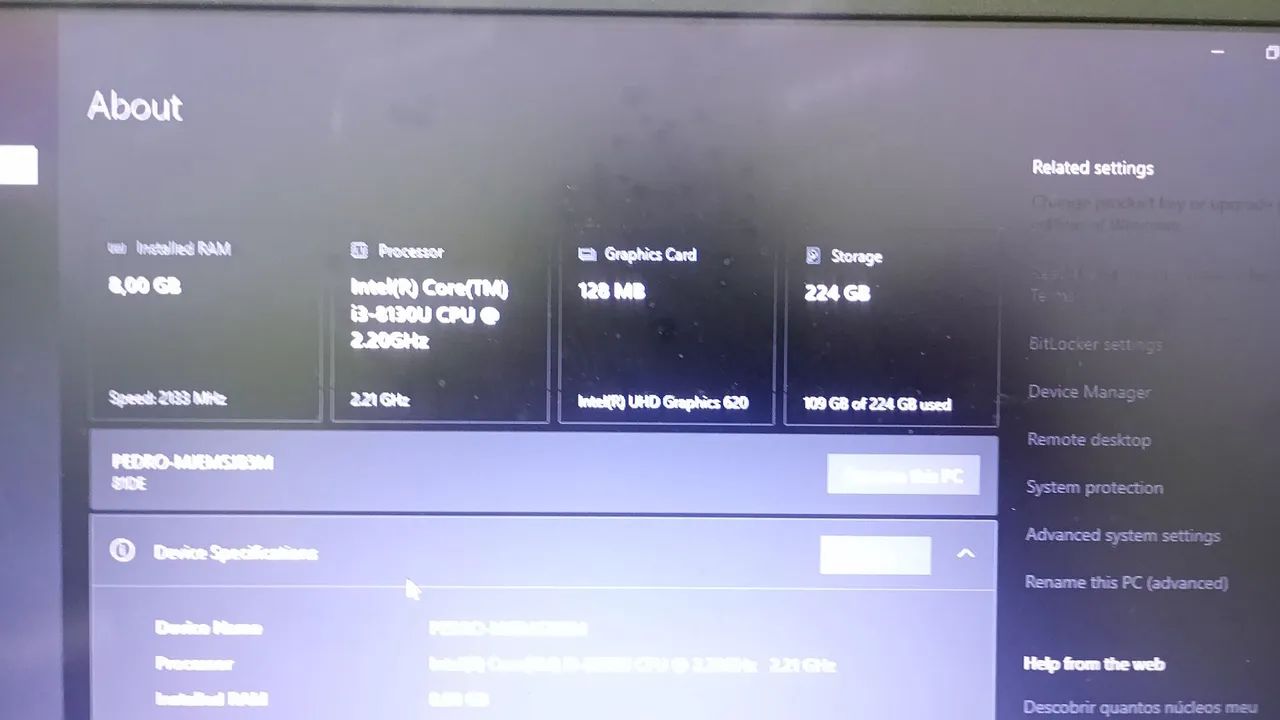Notebook Lenovo I3 8GB RAM SSD 256GB  - Foto 4