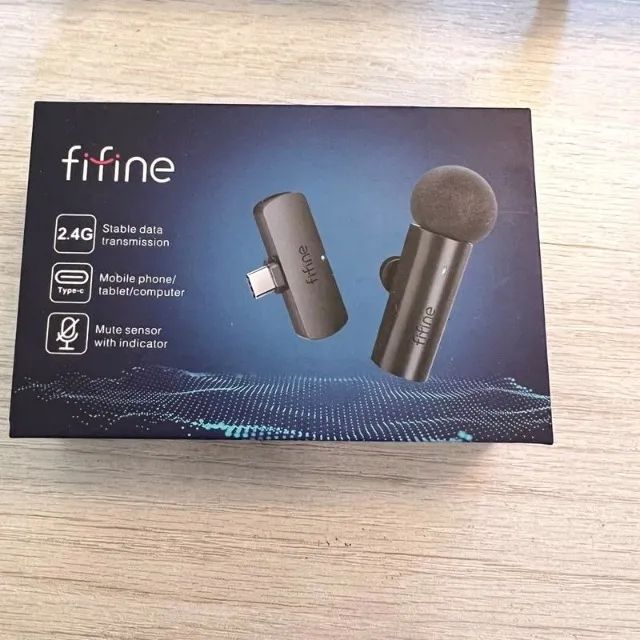 Microfone sem fio bluetooth Fifine M6 2.4g tipo lapela Pronta Entrega - Foto 3