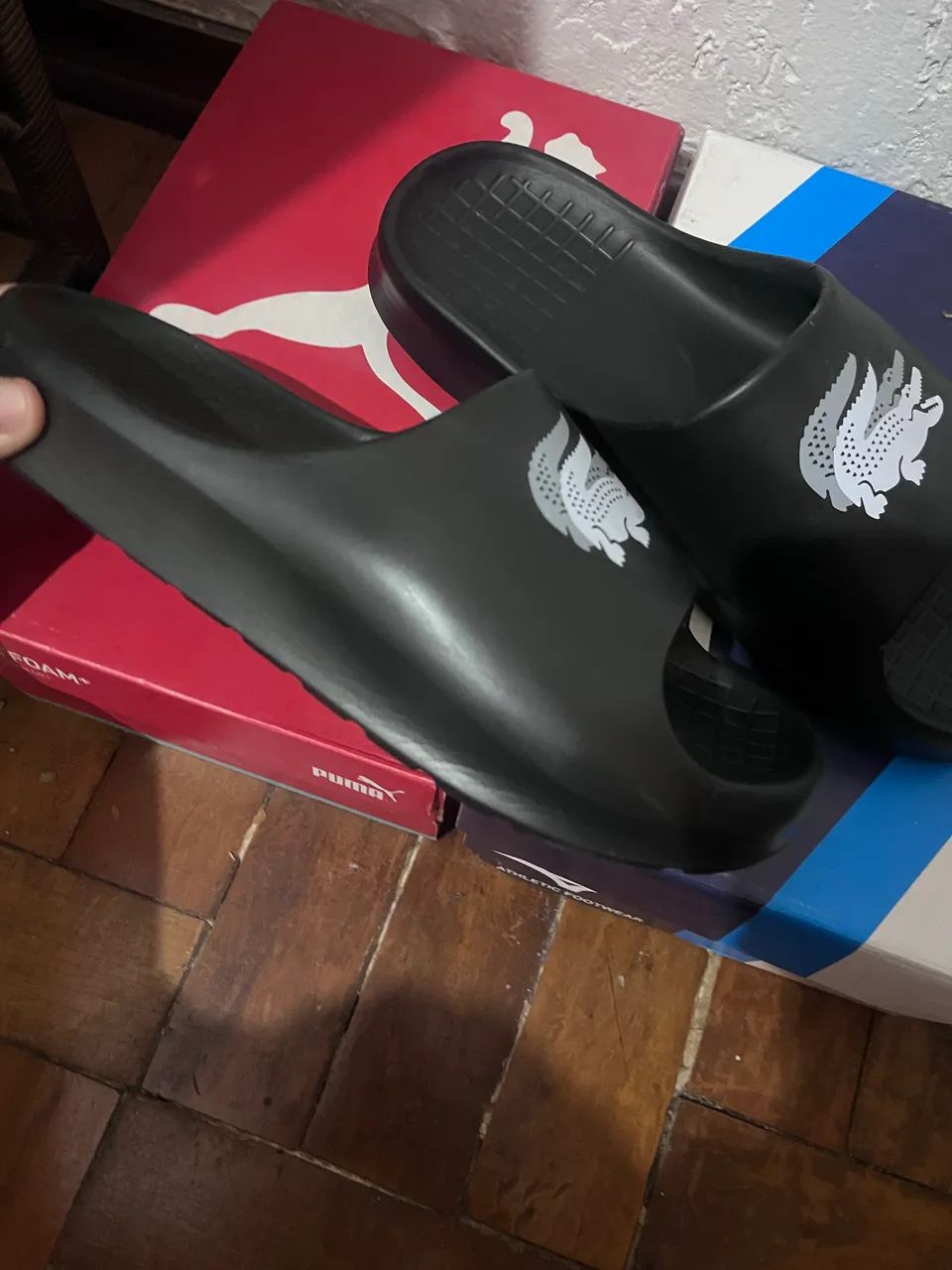 Chinelo Lacoste preto  - Foto 2