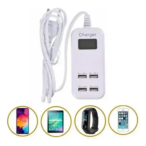 Carregador Universal Usb 4 Portas 5v Extensao Hub