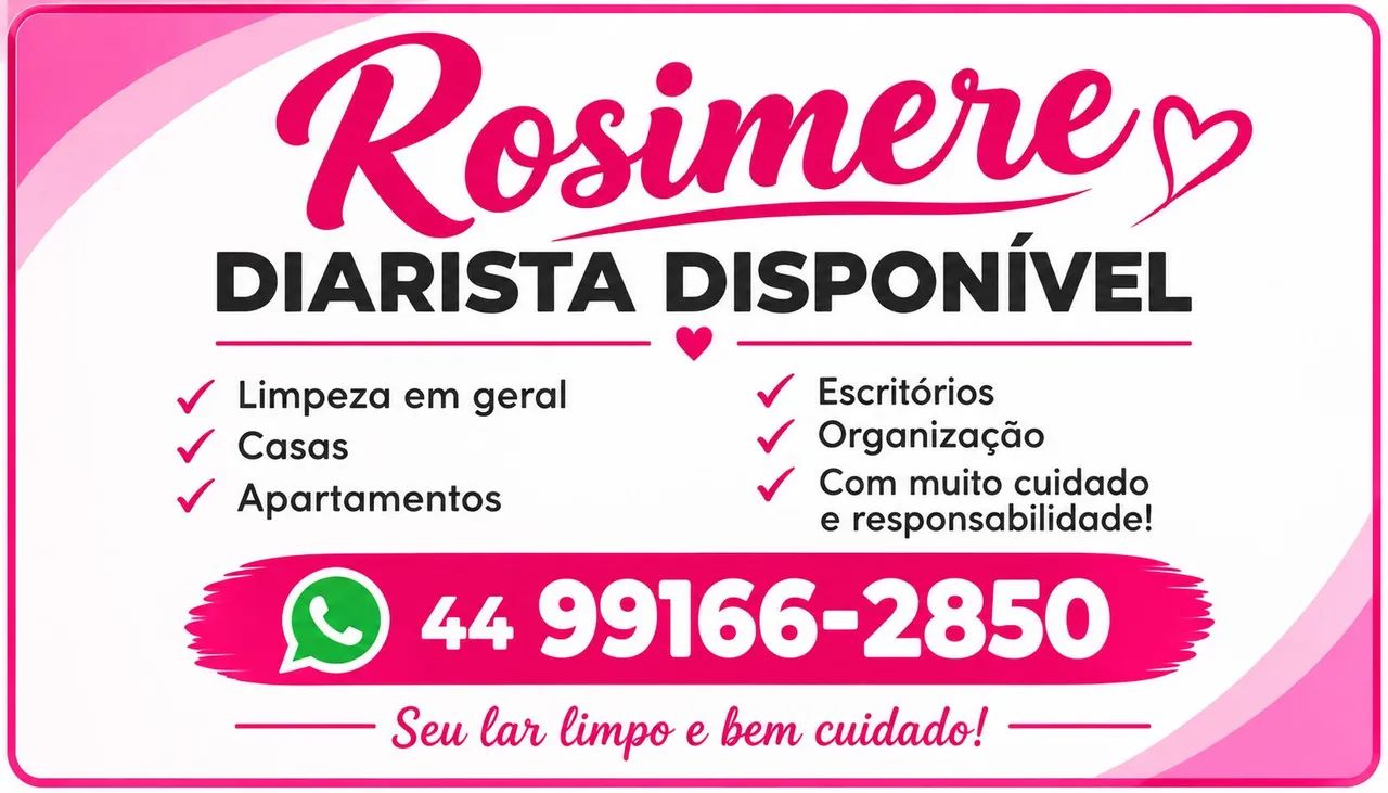 Diarista disponível 