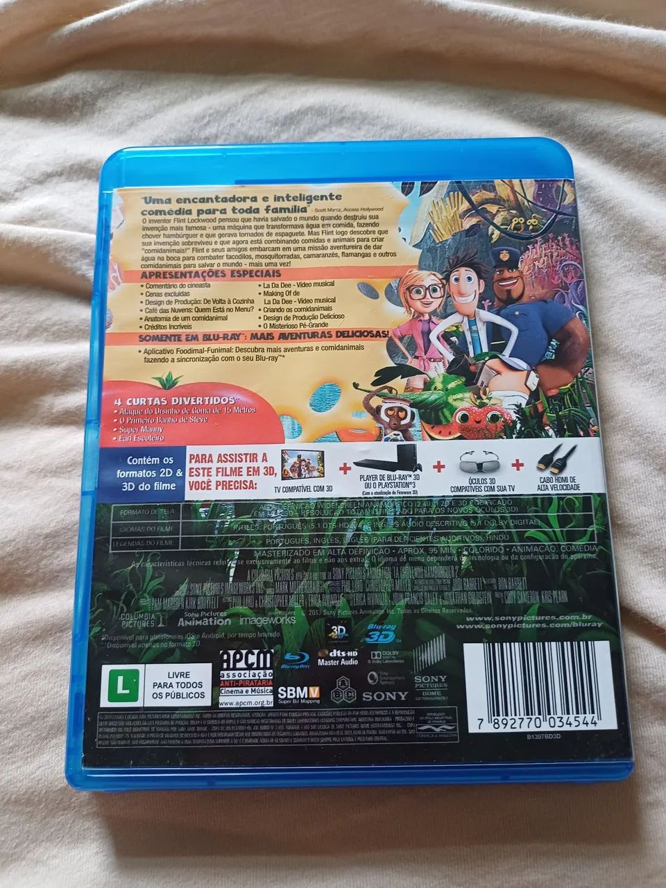 Blu-ray original  - Tá chovendo Hambúrguer 2 - Duplo - Foto 2