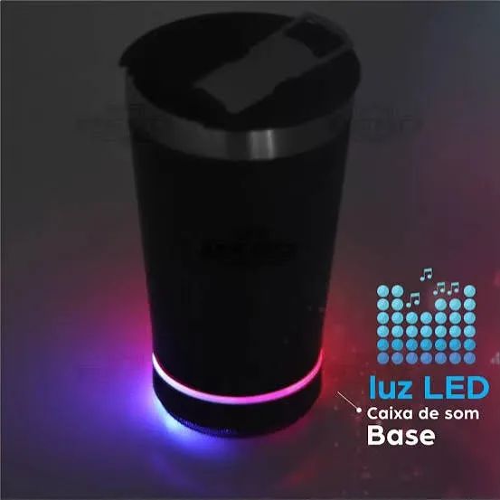 Copo Térmico com Caixa de Som Bluetooth - Novo ?