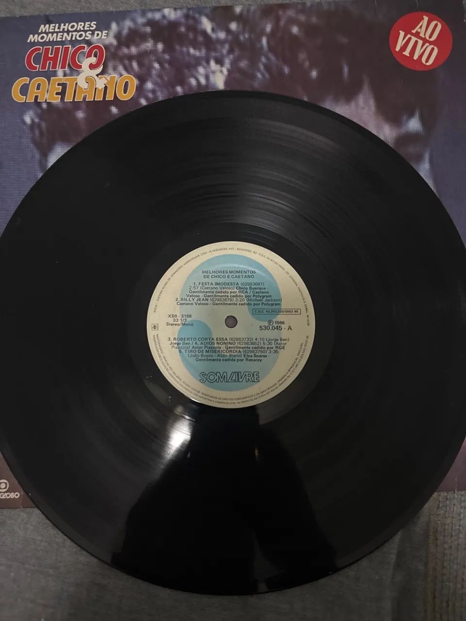 Vinil Chico e Caetano ao vivo - Foto 3
