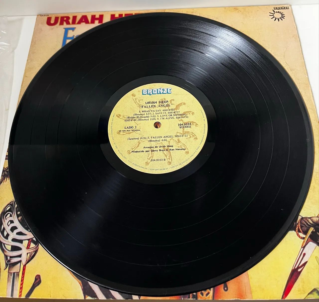 LP Uriah Heep-Fallen Angels 1978 - Foto 3
