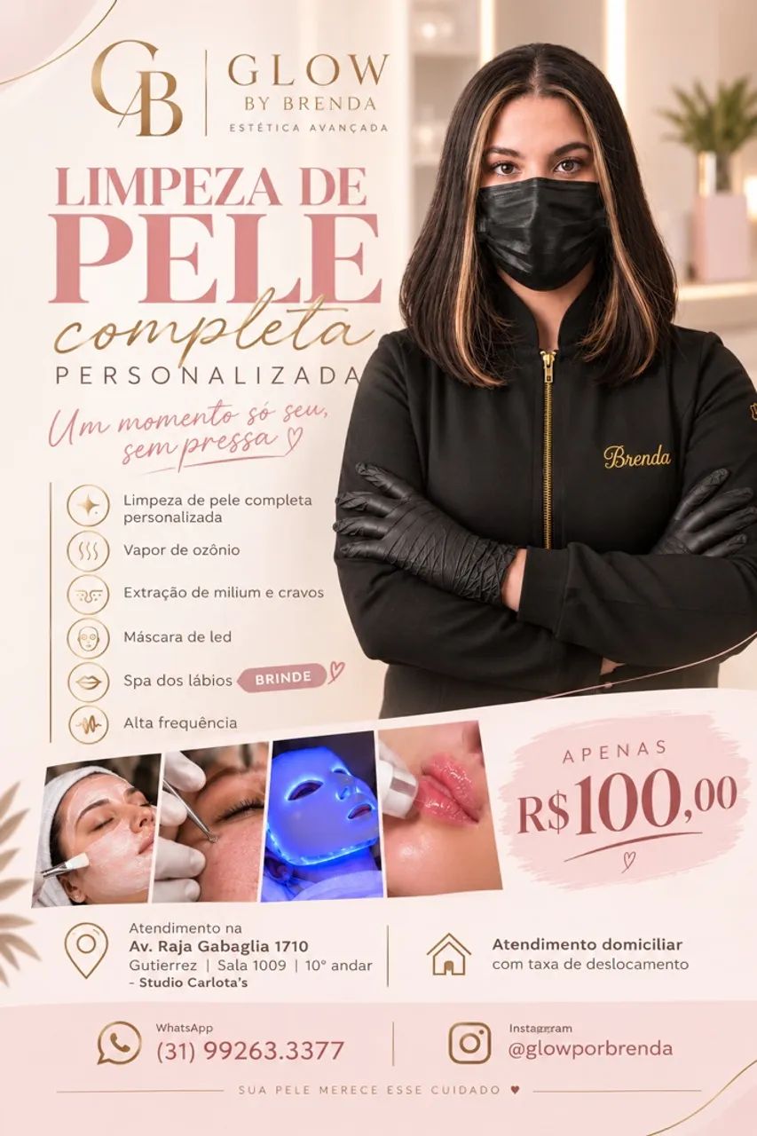 Limpeza de pele completa e personalizada 