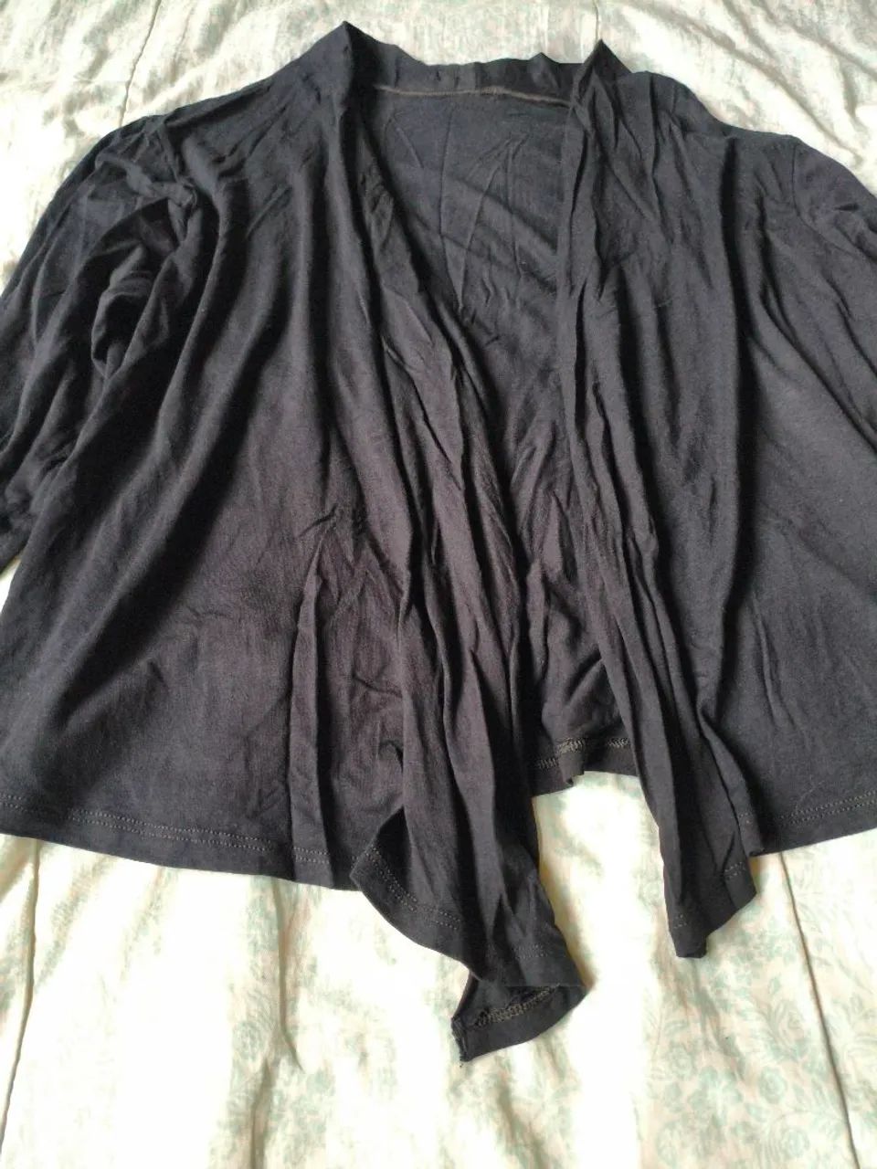 Casaquinho de malha feminino preto M - Foto 2
