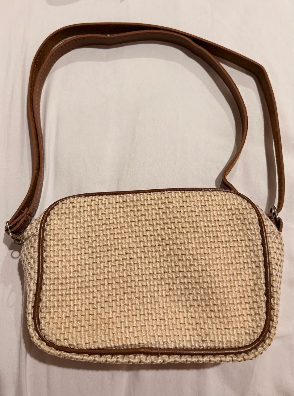 Bolsa Bege de Palha - Foto 3