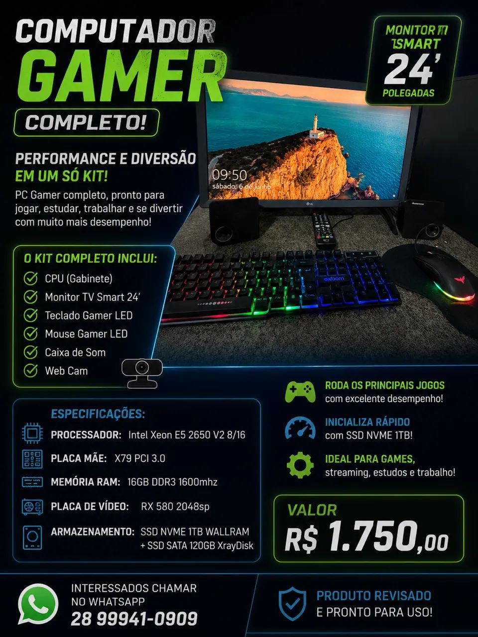 Pc gamer completo - Foto 3