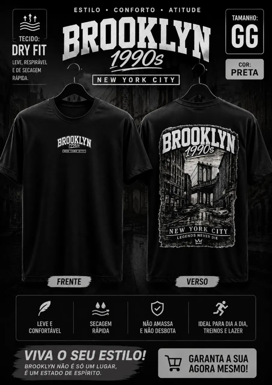 CAMISETA BROOKLYN - DRY FIT