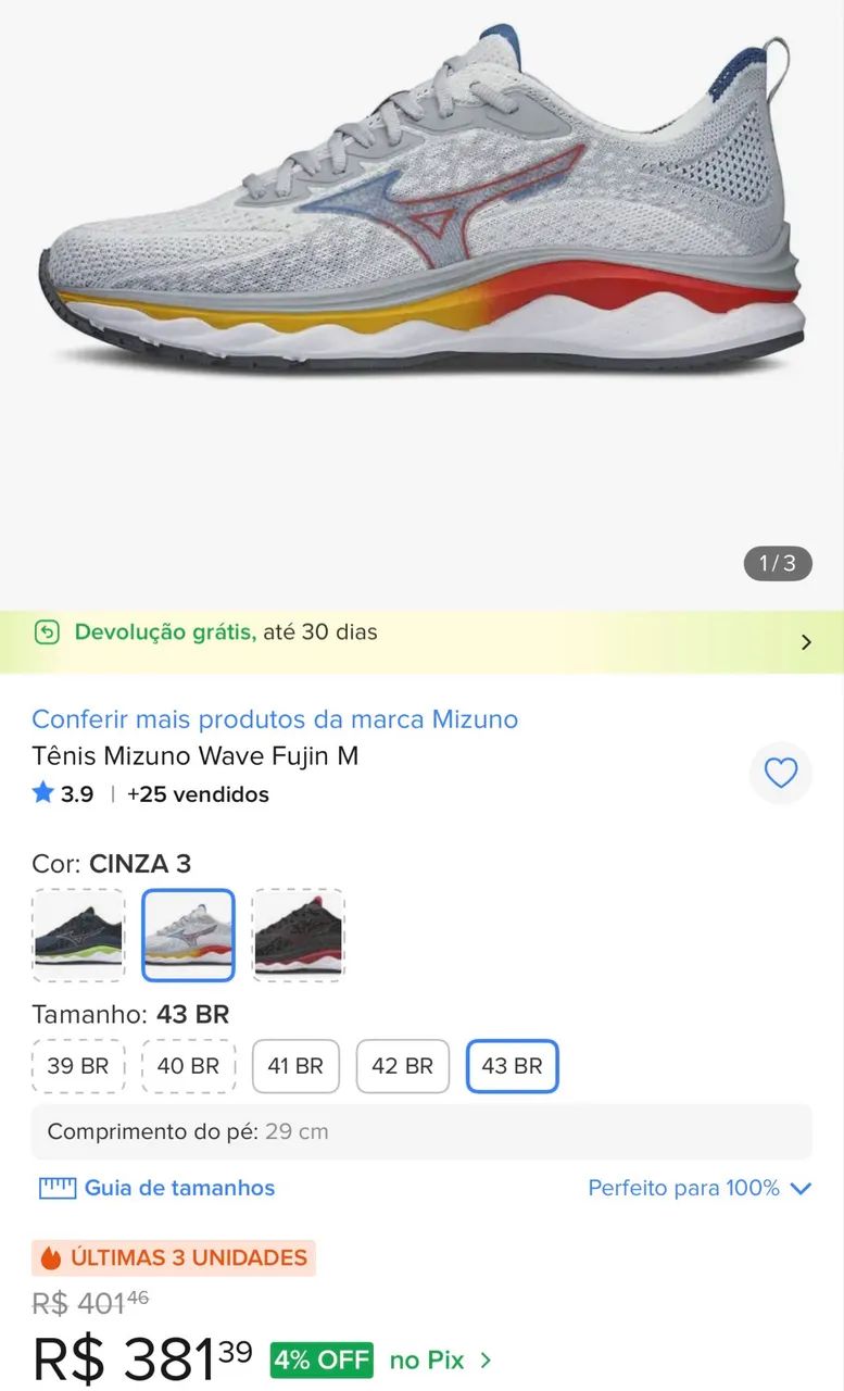 Tênis Mizuno Wave  - Foto 2