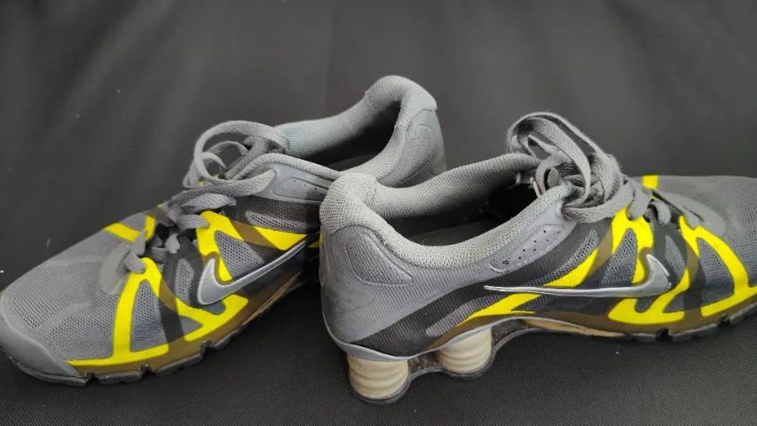 Tenis nike shox amarelo e cinza - Foto 5