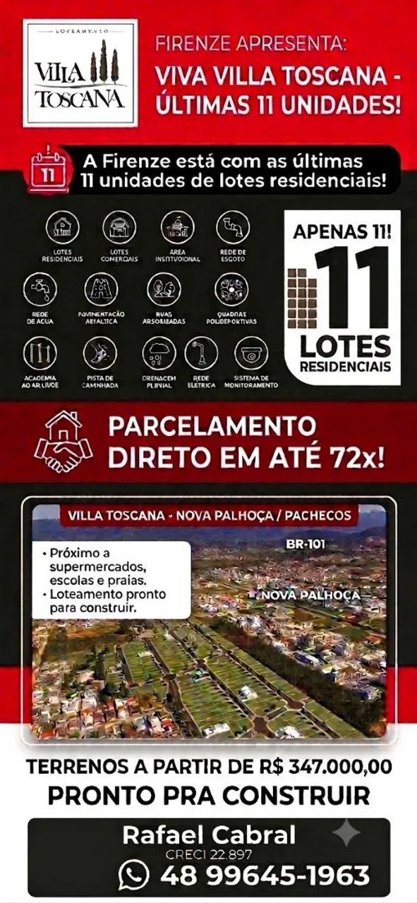 Terrenos loteamento Villa Toscana
