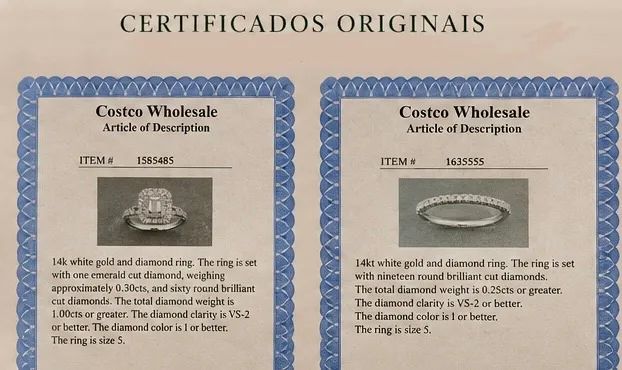 80 Diamantes-Anel Noivado + Aliança Ouro Branco 14K  - Foto 3