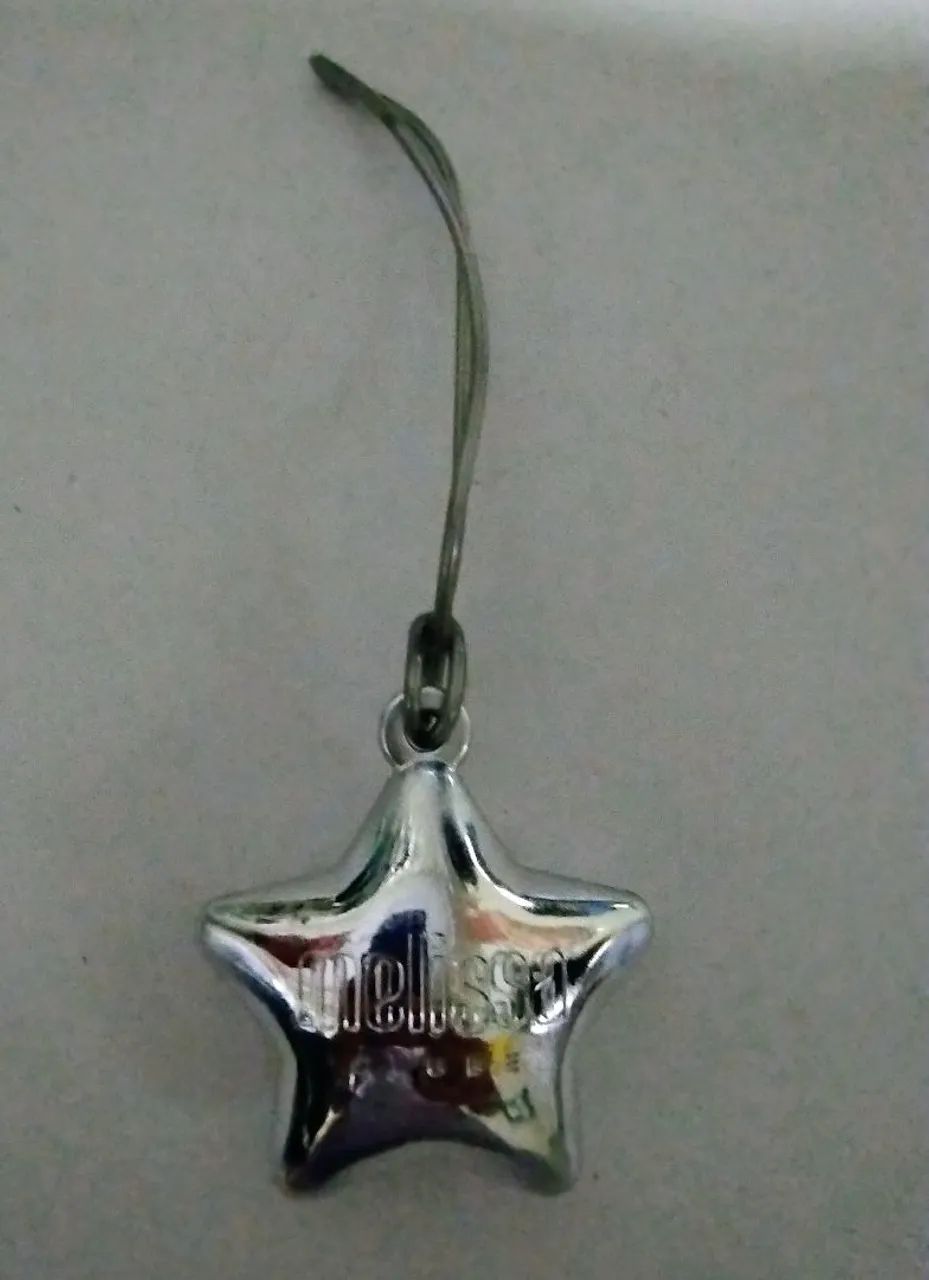 Chaveiro Pingente Estrela Prateada Melissa 