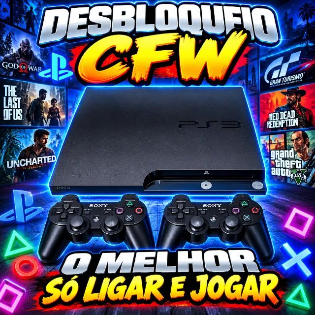 PS3 SLIM CFW SÓ LIGAR E JOGAR