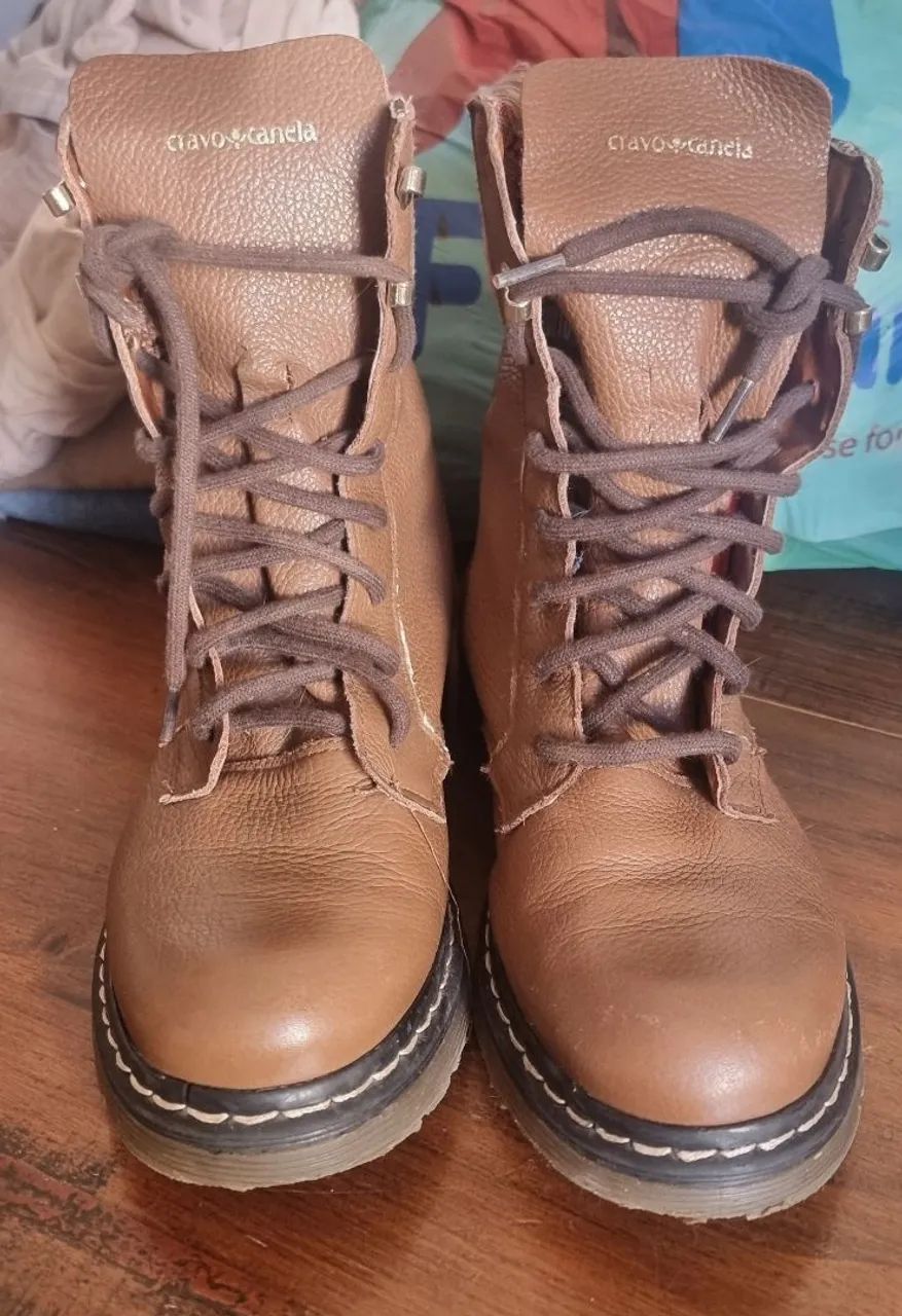 Bota Coturno Couro 100% 36 - Foto 4