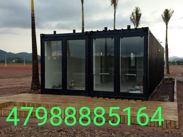 Projeto casa container 45m2 com 2 quartos em Ponta Grossa
