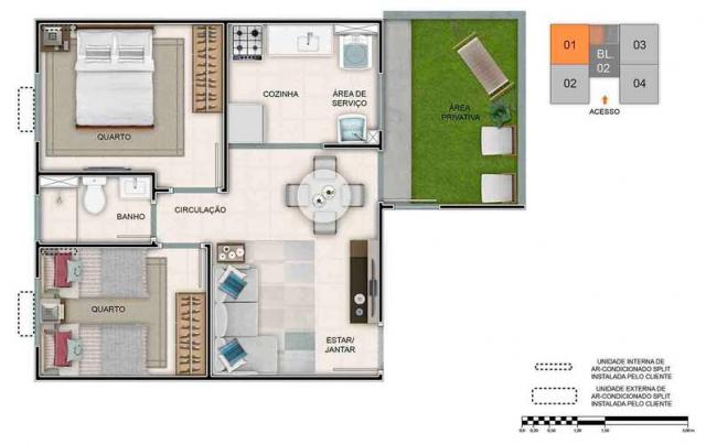 Arcos do Campo - Apartamento com ótima localização em Vila Jaiara - Anápolis, GO - ID3730 - Foto 11