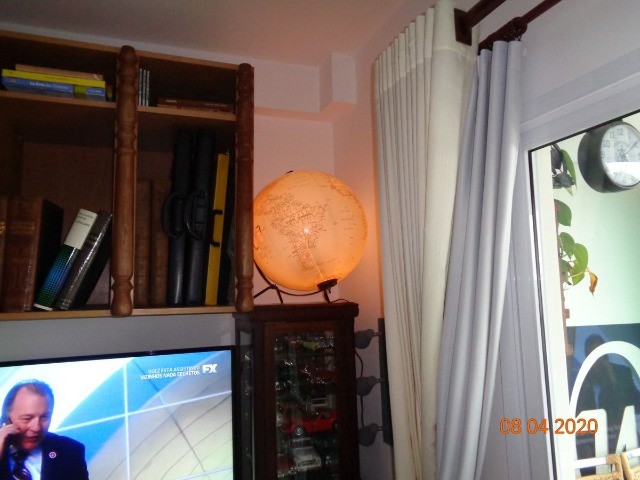 Antiga Luminária Em Forma De Globo Terrestre - Foto 4