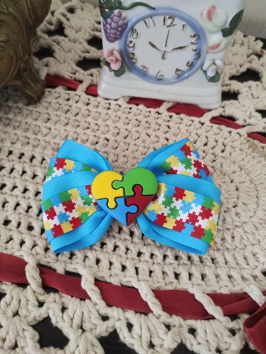 Laço Cabelo Infantil Autismo 