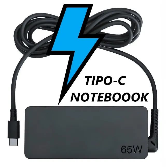 Fonte Carregador de Notebook tipo C type-c usb-c tipo-c Lenovo Samsung Dell Hp Chromebook