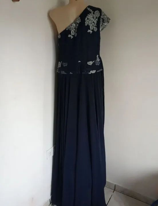 Vestido de festa azul marinho - Foto 4