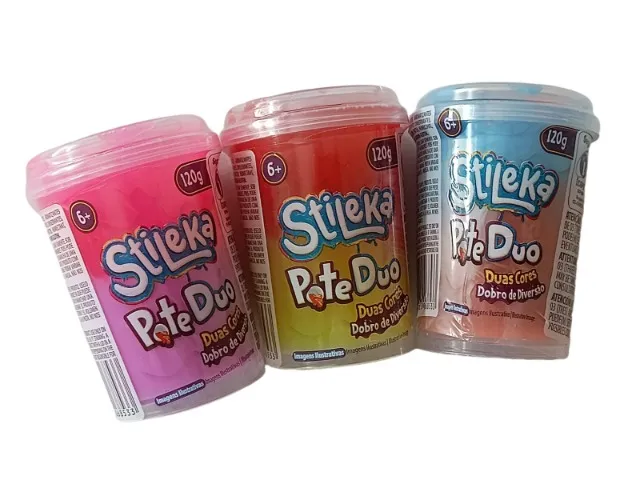 Slime Geleca Pote Duo - Kit Com 3