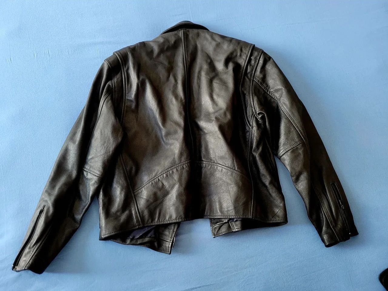 Jaqueta + par de luvas em couro legítimo Moto   - Foto 5