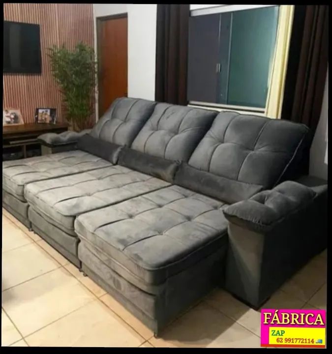 Sofá Retrátil E Reclinável Largura 2.90 cobrimos ofertas - Foto 3