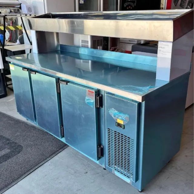 Balcão refrigerado condimentadora em inox a pronta entrega