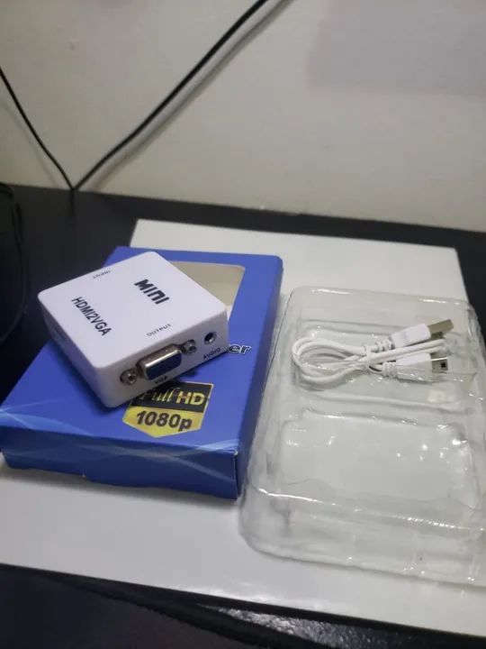 Conversor HDMI para VGA 1080P Full HD Perfeito Entrego - Foto 6