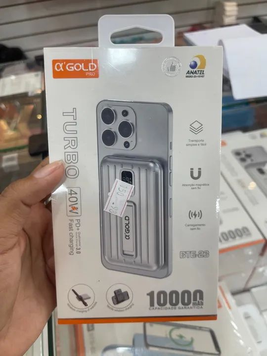 Carregador Portatil Power Bank com Magsafe A´gold BTE-23