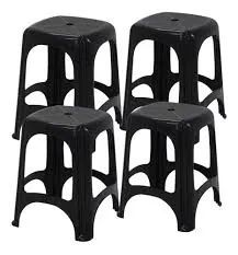 BANQUETA PLÁSTICO KIT C/4 BANQUETAS JR64166939523713120